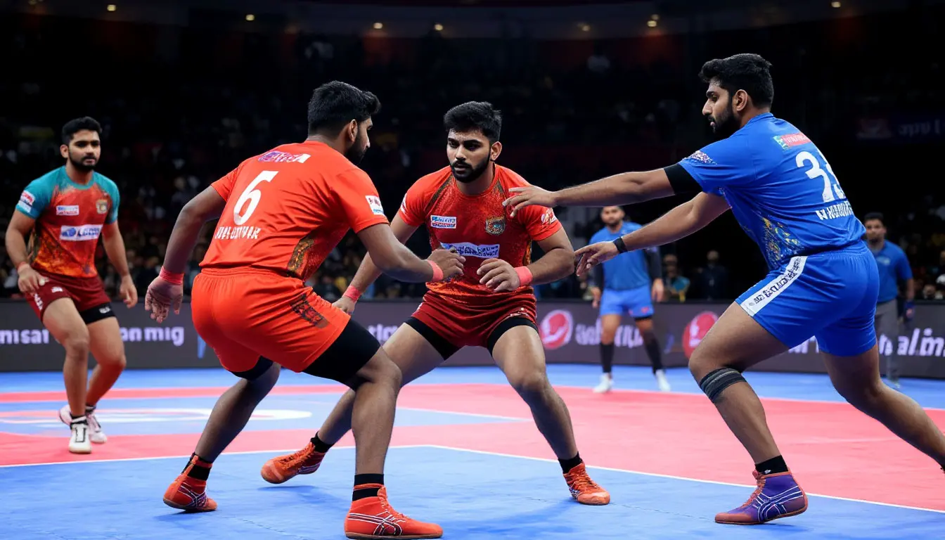 Kabaddi match at Fun88 Stadium