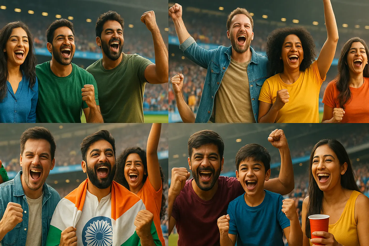 Fan collage at Fun88 Stadium